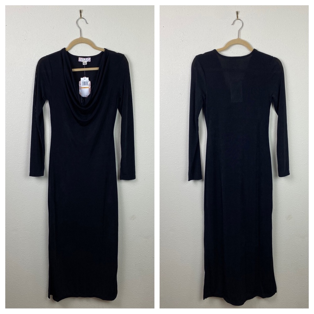 NWT Band of the Free | Annabellee Black Cowl Neck Midi Dress S